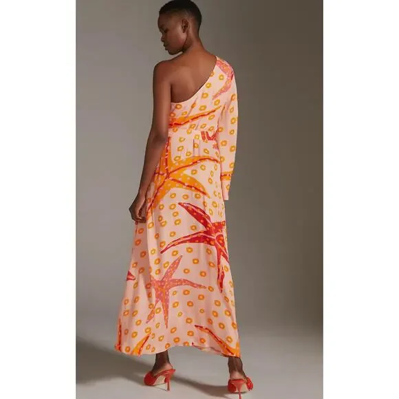 NWT Farm‎ Rio x Anthropologie One-Shoulder Starfish Maxi Dress